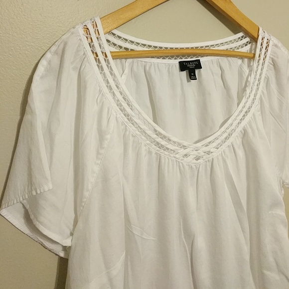 Talbots Woman White Basic Blouse - Picture 2 of 6